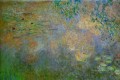 Estanque de nenúfares con lirios izquierda mitad Claude Monet